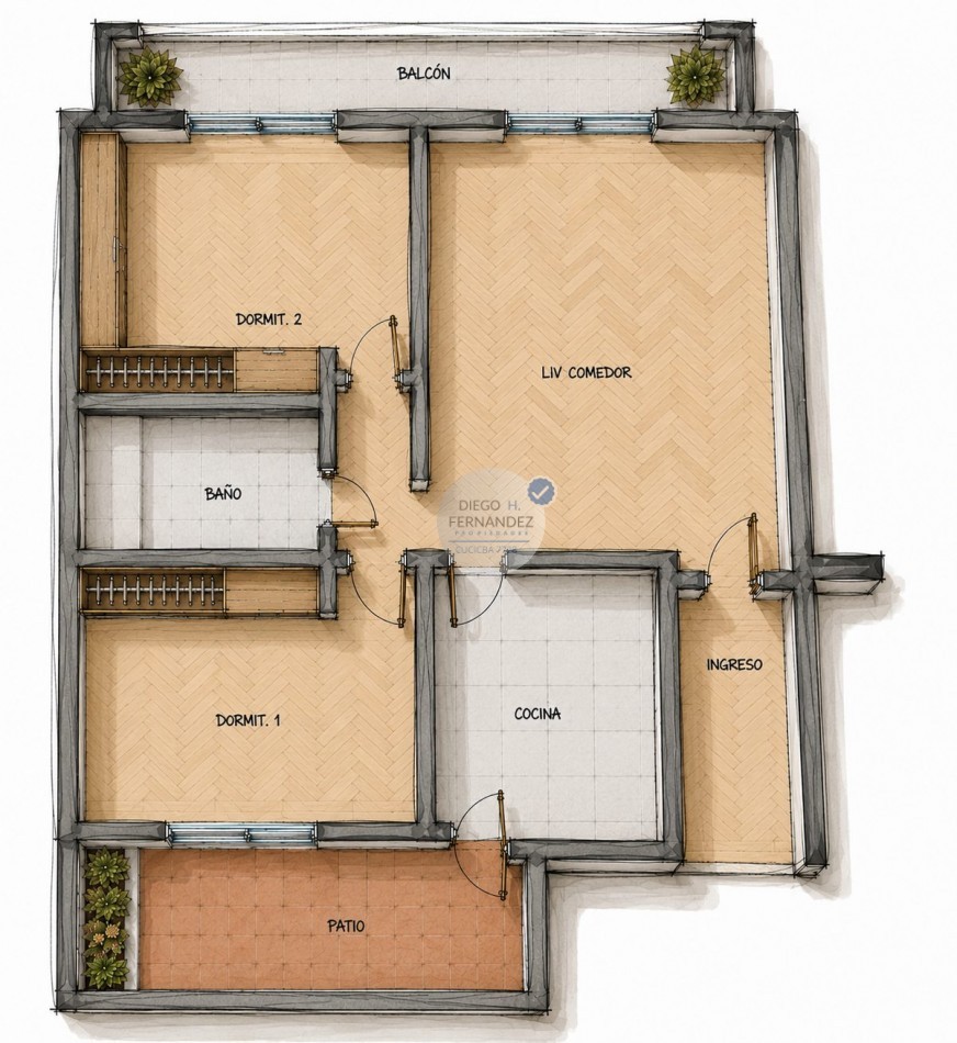3 Ambientes con Patio, Luminoso, Listo para Habitar. Oportunidad !!!! San Telmo, Monserrat, Bolivar y Venezuela