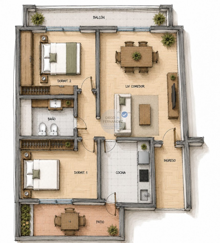 3 Ambientes con Patio, Luminoso, Listo para Habitar. Oportunidad !!!! San Telmo, Monserrat, Bolivar y Venezuela